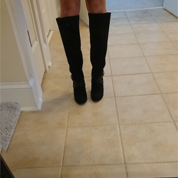 Coach Milly Suede Leather Vachetta Black Knee boot - Picture 5 of 8